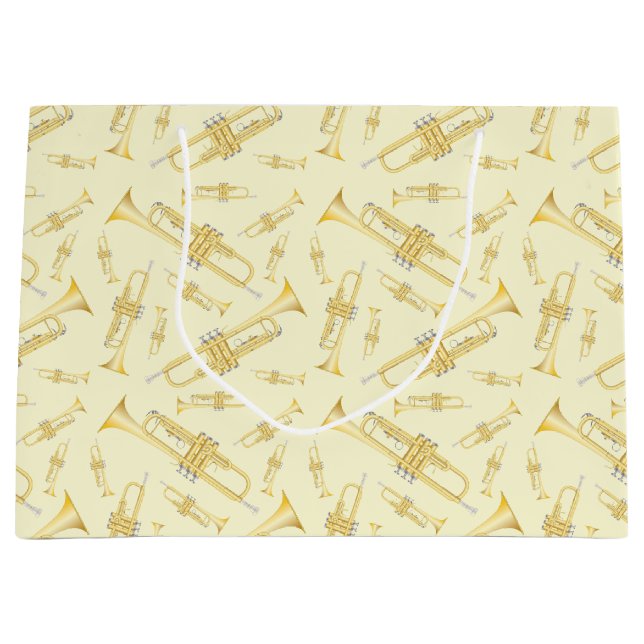 Trumpet Musician Band Teacher Large Gift Bag (Framsidan)