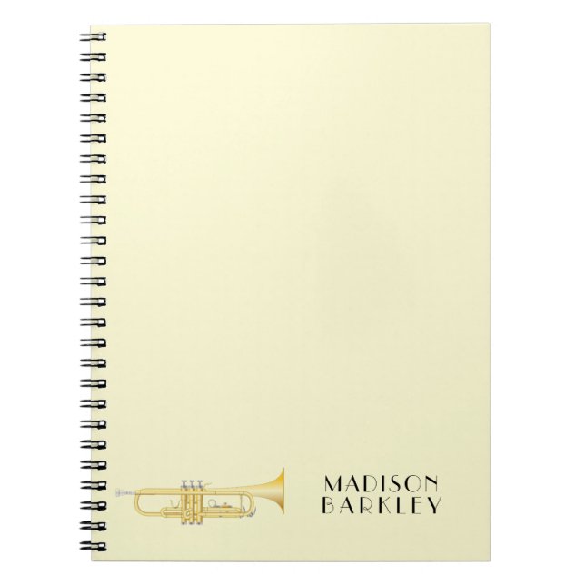 Trumpet Musician Band Teacher Notebook Anteckningsbok (Framsidan)