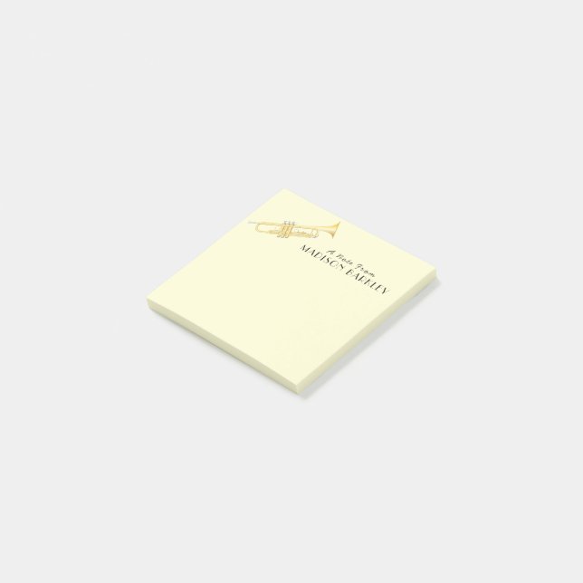 Trumpet Musician Band Teacher Post-it Notes Block (Vinklad)