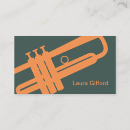 Trumpet Musician Teacher Player Studio Music Visitkort