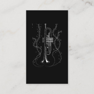 Trumpet Musik noter Instrument Musician Trumpeter Visitkort