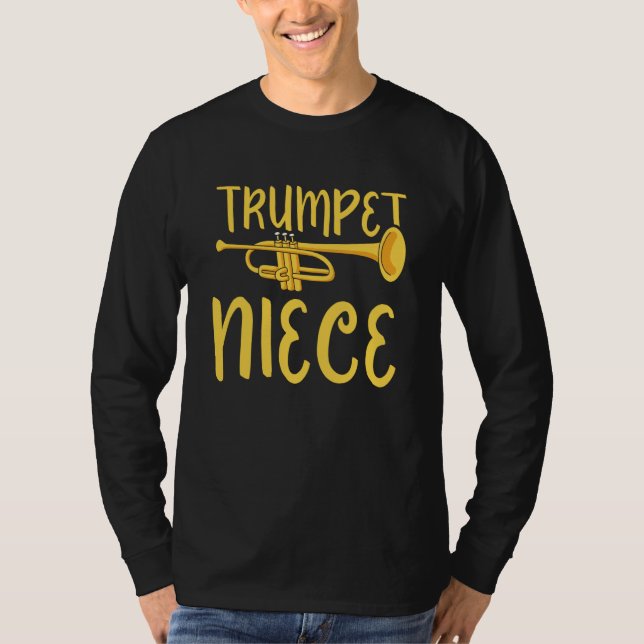 Trumpet Niece Instrument Trumpeter Musician Player T Shirt (Framsida)