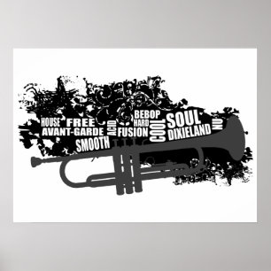 Trumpet och stilar poster