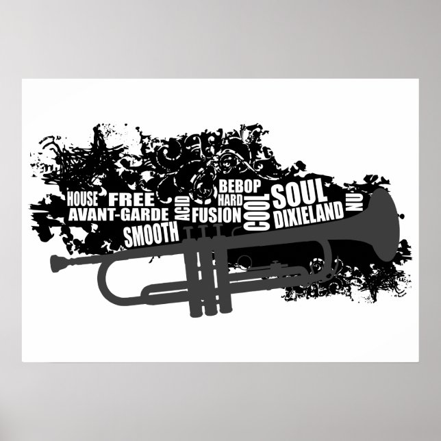 Trumpet och stilar poster (Framsidan)