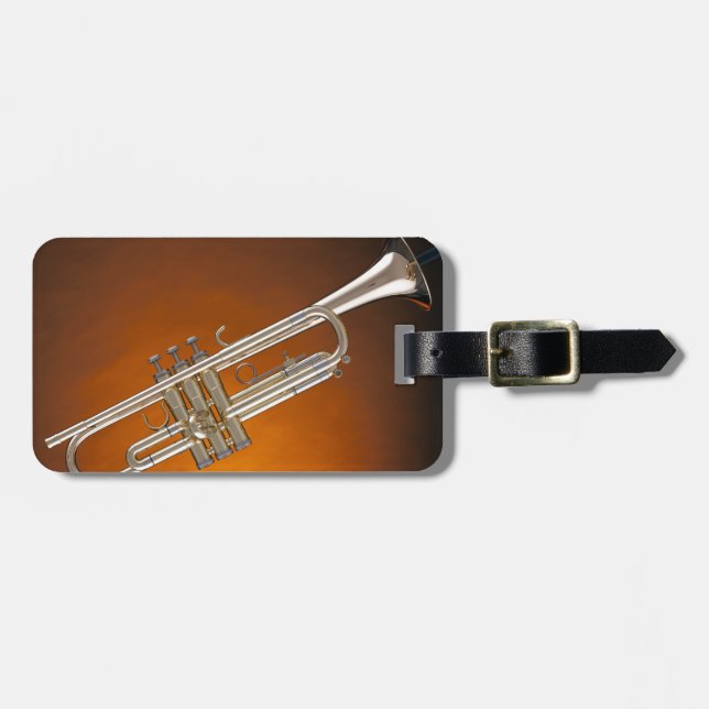 Trumpet på guld bagagebricka (Horisontell Framsida)
