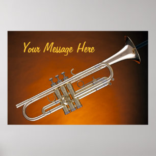 Trumpet på Guld Poster