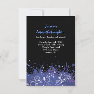 Trumpet & Piano Musical Pub Bat mitzvah Party Card Inbjudningar