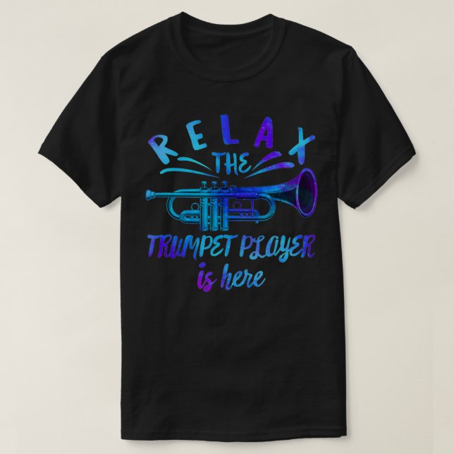 Trumpet Player är här musiker Lärare I T Shirt (Design framsida)