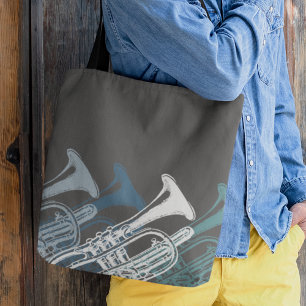 Trumpet Player Band Jazz Musician Blue Tygkasse