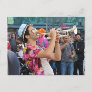 Trumpet Player, Berlin, Tyskland Vykort