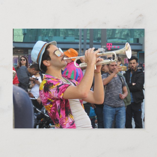 Trumpet Player, Berlin, Tyskland Vykort (Framsida)