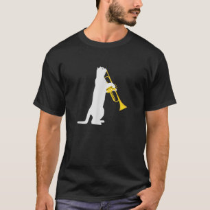 Trumpet Player Cat Animal Gift Trumpet T Shirt