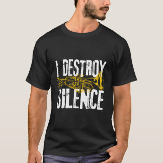 Trumpet Player Förstörare marschera bandtystnad T Shirt
