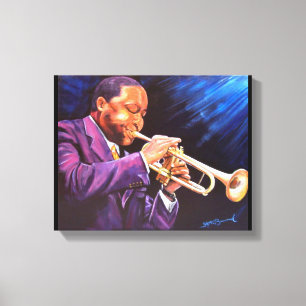 Trumpet Player-galleriet på 11 x 14 tum Skriv ut Canvastryck