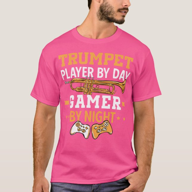 Trumpet Player Gamer Trumpeter Musical Instrument T Shirt (Framsida)
