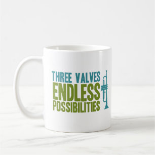 Trumpet Player Gift Three Valves Music Instrument Kaffemugg