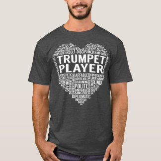 Trumpet Player Heart T Shirt