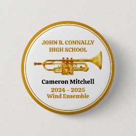 Trumpet Player High School Band Gold Personalized Knapp