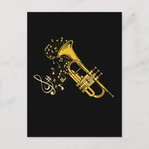 Trumpet Player Jazz Music Gift Big Band Trumpet Vykort