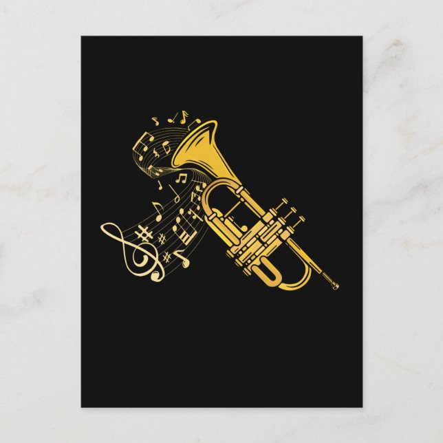 Trumpet Player Jazz Music Gift Big Band Trumpet Vykort (Framsida)