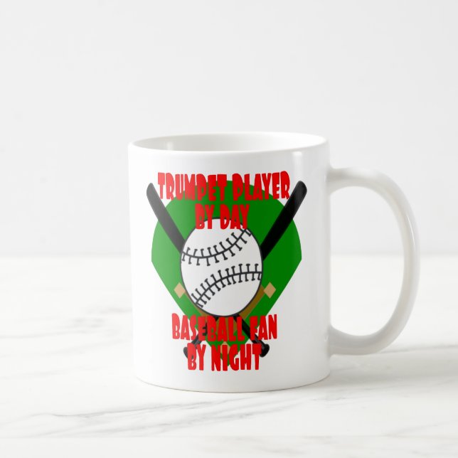 Trumpet Player Kärlek Baseball Kaffemugg (Höger)