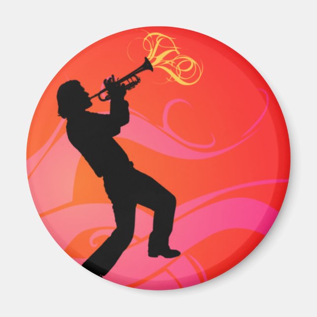 Trumpet Player Magnet (Framsidan)