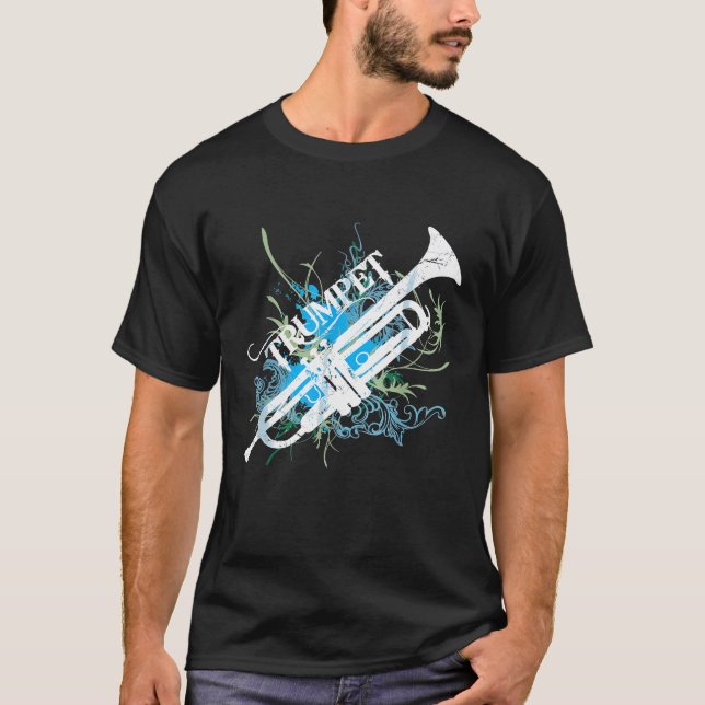 Trumpet Player Music Marching Band T-Shirt (Framsida)