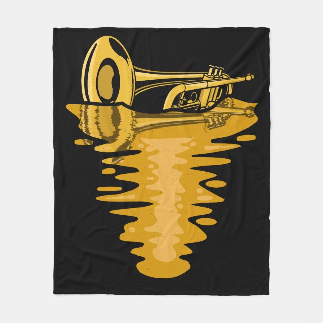 Trumpet Player Musician Marching Band Trumpeter Fleecefilt (Framsidan)