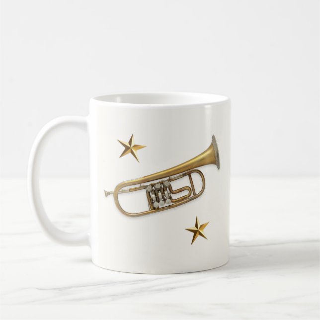 Trumpet Player Musician's Grattis på födelsedagen Kaffemugg (Vänster)