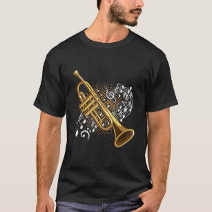 Trumpet Player Musik noter Jazz Music Art T Shirt