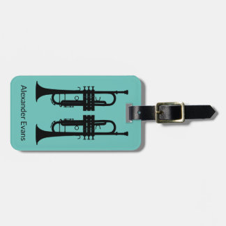 Trumpet Player Personalize Bagagebricka