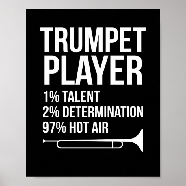 Trumpet Player Repeat Musicans Instrument Poster (Framsidan)