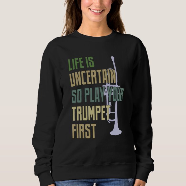 Trumpet Player Retro Style T Shirt (Framsida)