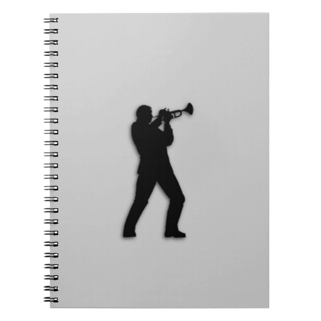Trumpet Player Silver Anteckningsbok (Framsidan)