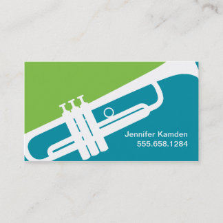 Trumpet Player Teacher Musical Instrument Studio Visitkort