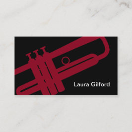 Trumpet Player Teacher Studio Music Musician Visitkort