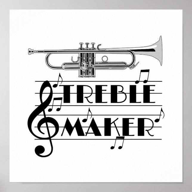 Trumpet Player Treble Maker Poster (Framsidan)