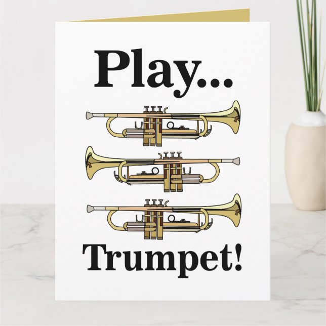 Trumpet Player Trumpeter Musician Kort (Framsida)