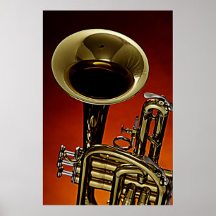 Trumpet Poster Bild om en trumpet