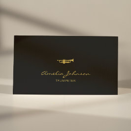 Trumpet Professionell Brass Teacher Guld&Black Visitkort