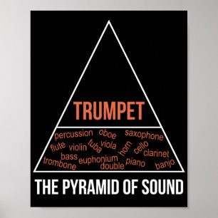 Trumpet Pyramid i Ljud Poster