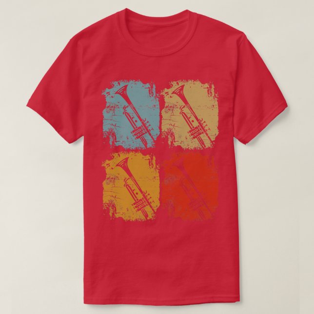 Trumpet Retro Design Funny T Shirt (Design framsida)