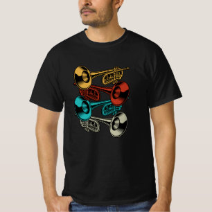 Trumpet Retro Instrument Band Musiker T Shirt