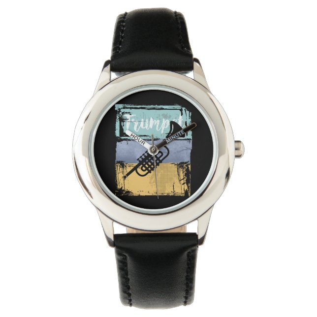 Trumpet Retro Stil Music Armbandsur (Framsida)