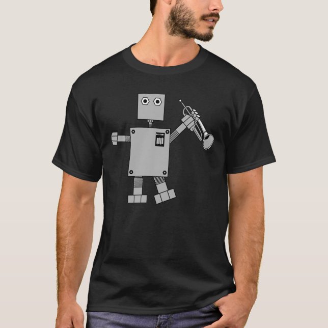 Trumpet Robot T Shirt (Framsida)