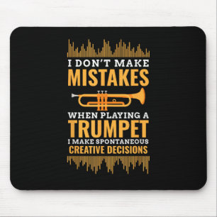 Trumpet Rolig Musiker Band Spelare Trumpetare Pres Musmatta