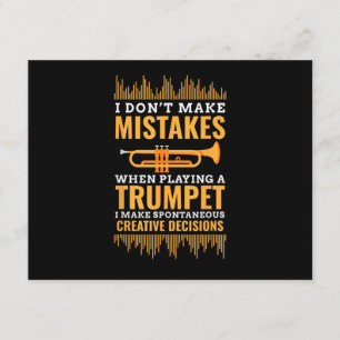 Trumpet Rolig Musiker Band Spelare Trumpetare Pres Tilläggskort