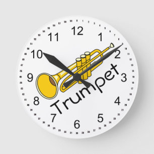 Trumpet Rund Klocka