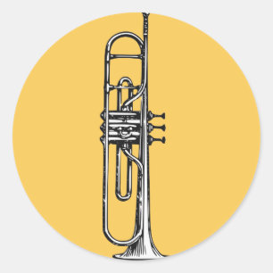 Trumpet Runt Klistermärke