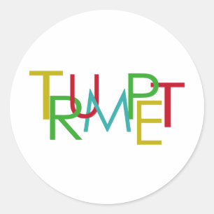 Trumpet Runt Klistermärke